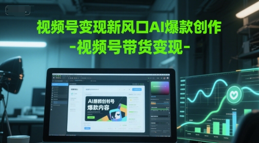 视频号变现新风口AI爆款创作-视频号带货变现-暮鸦资源网