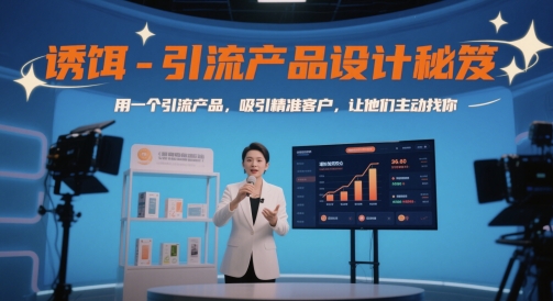 诱饵-引流产品设计秘笈，用一个引流产品，吸引精准客户，让他们主动找你-暮鸦资源网