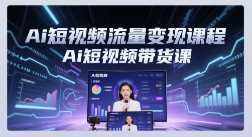 Ai短视频流量变现课程，Ai短视频带货课-暮鸦资源网