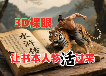 书本人物裸眼3D视频，新的玩法，流量超猛，保姆级教程-暮鸦资源网