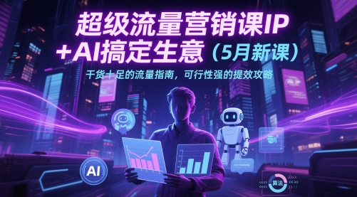 超级流量营销课IP+AI搞定生意(5月新课)干货十足的流量指南，可行性强的提效攻略-暮鸦资源网