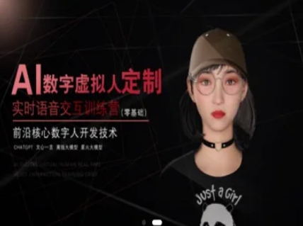 AI数字虚拟人定制，实时语音交互训练营(零基础)，前沿核心数字人开发技术-暮鸦资源网