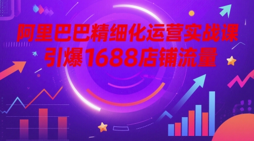 阿里巴巴精细化运营实战课，引爆1688店铺流量-暮鸦资源网