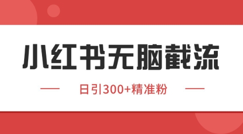 小红书截流同行客源，独家野路子获客玩法 日引200+暴力获客【揭秘】-暮鸦资源网