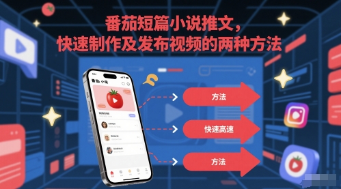 番茄短篇小说推文，快速制作及发布视频的两种方法-暮鸦资源网