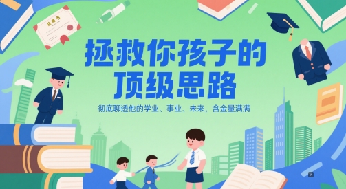 付费文章：拯救你孩子的顶级思路，彻底聊透他的学业、事业、未来，含金量满满-暮鸦资源网