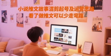 小说推文故事混剪起号及运营思路，看了做推文可以少走弯路-暮鸦资源网